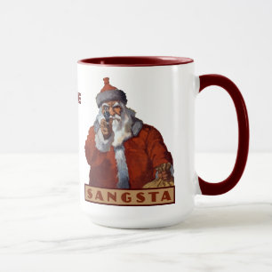 Taza Gangsta Santa nombre personalizado mugs
