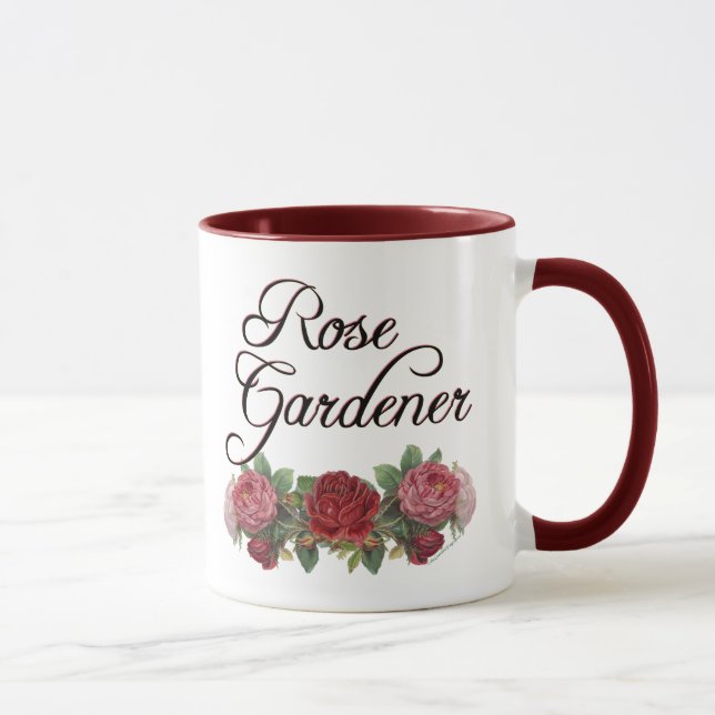 Taza Gardener Rosa diciendo con Rosas (Derecha)