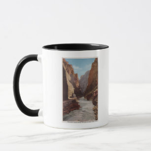 Taza Garganta real, CO - vista del tren, río