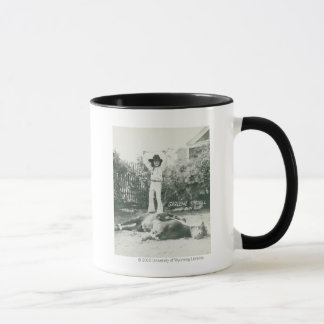 Taza Garlene Tindall que se coloca en un caballo del