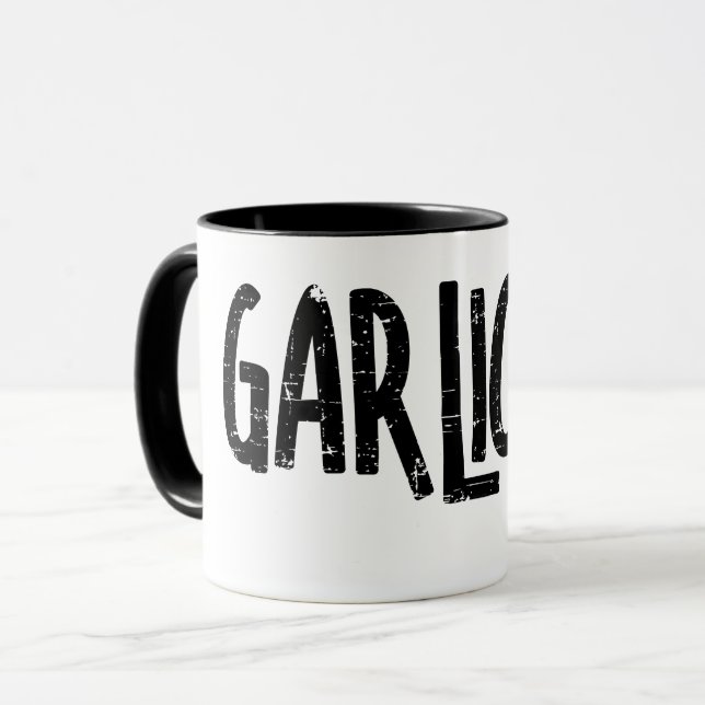 Taza Garlic Garlic Text (Anverso izquierdo)