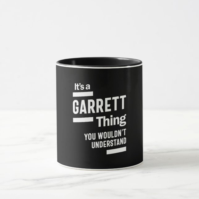Taza Garrett Personalized Name Birthday Gift (Centro)