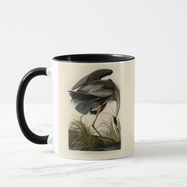 Taza Garza azul grande de Audubon Marsh Bird (Izquierda)