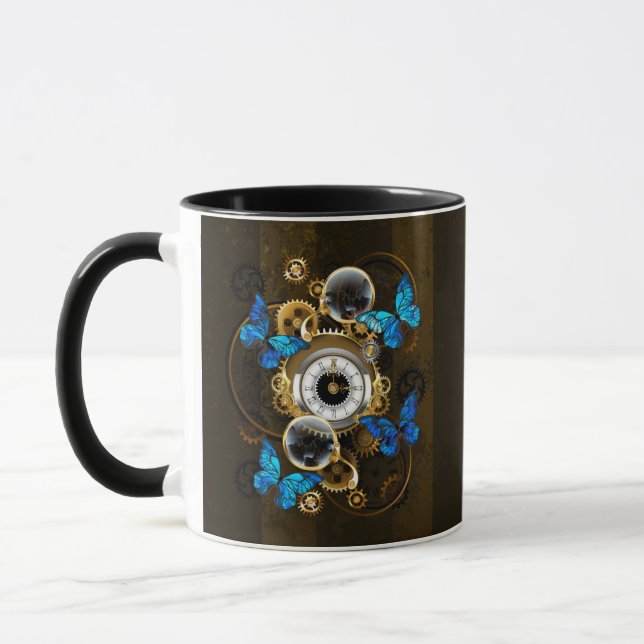 Taza Gases de vapor y mariposas azules (Izquierda)