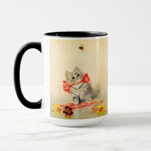 Taza Gatito con cinta roja