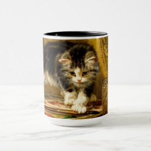 Taza Gatito con pintura y brochas