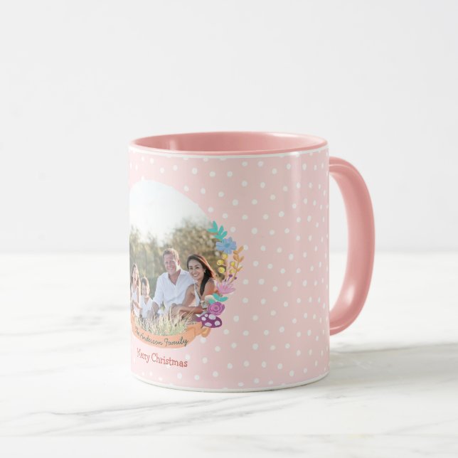 Taza Gatito de maravilla flor corona de flores Navidad  (Anverso derecho)