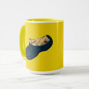 Taza Gatito Dormido En Zapato De Croc, Café Mug