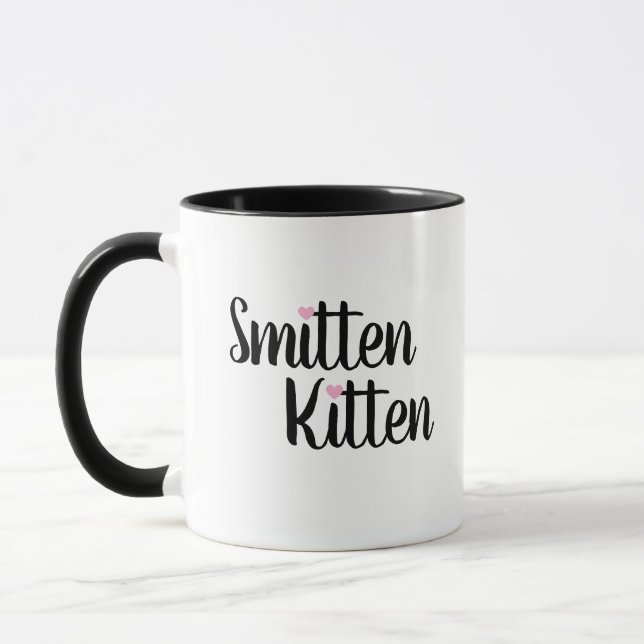 Taza Gatito Encantado Cute San Valentín (Izquierda)