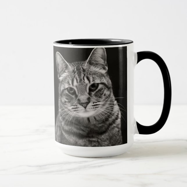 Taza Gatito negro del Tabby (Derecha)