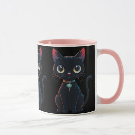 Taza Gatito negro poco espeluznante