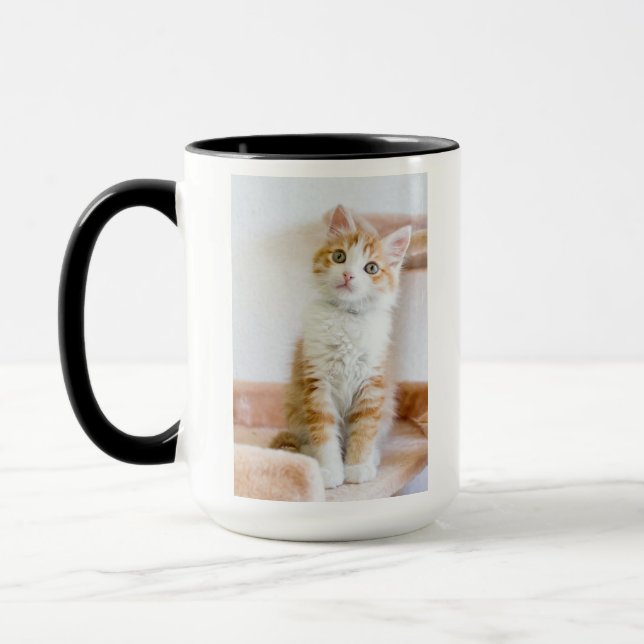 Taza Gatito observado azul dulce (Izquierda)