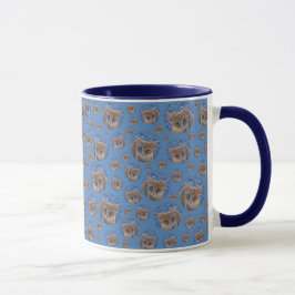 Taza Gatito rojo lindo - patrón de gato