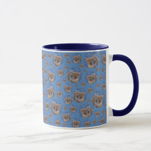 Taza Gatito rojo lindo - patrón de gato