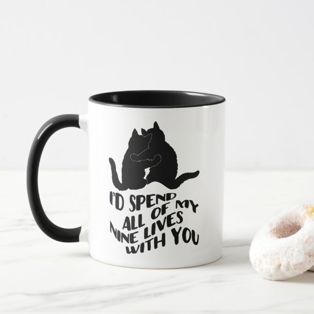 Taza Gatitos de San Valentín (Con donut)