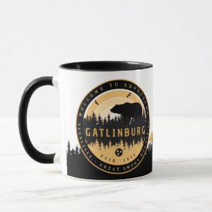 Taza Gatlinburg Tennessee Bear Pine Trees Naturaleza