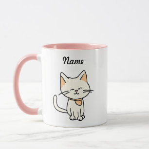 Taza Gato Adorable con Nombre Personalizado