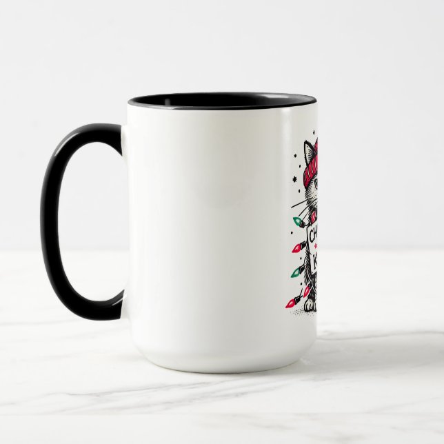 Taza gato asesino de árboles de navidad (Izquierda)