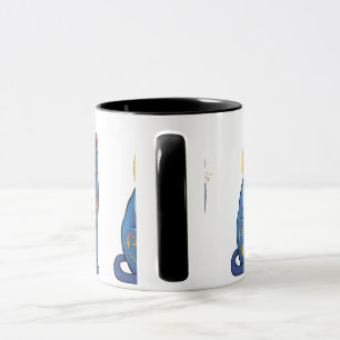 Taza Gato Azul Amanecer