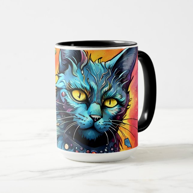 Taza Gato azul I (Anverso derecho)