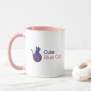 Taza Gato azul lindo
