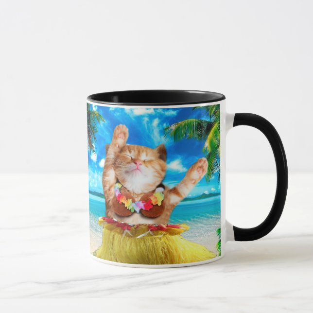 Taza Gato bailarín de Hawái (Derecha)