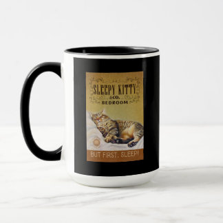 Taza Gato Bengala Dormitorio Funny Gato Sleepy Gato