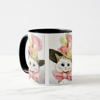 Taza Gato blanco en una brillante pintura Gorra de Loui