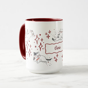 Taza Gato Caprichoso Nombre Personalizado