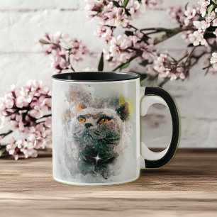 Taza Gato Chartreux y Nieve