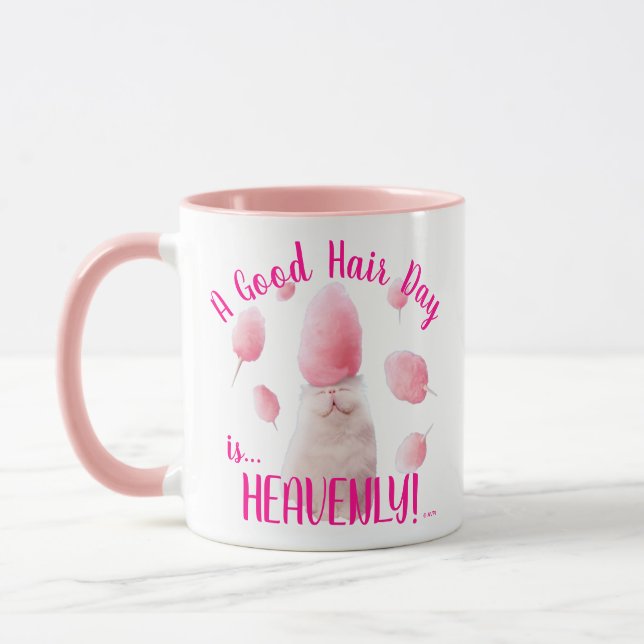 Taza Gato Con Cabello De Vela De Algodón (Izquierda)