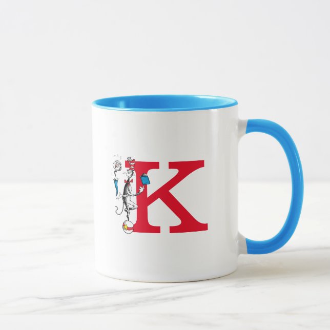 Taza Gato con el acto de equilibrio de monograma K (Derecha)