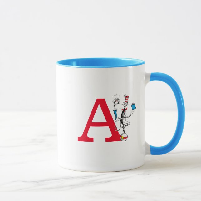 Taza Gato con sombrero acto de equilibrio monograma A (Derecha)