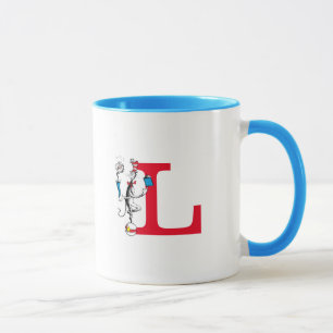 Taza Gato con sombrero acto de equilibrio monograma L