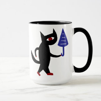 Taza Gato con un paraguas
