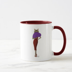 Taza Gato Con Vestido Rojo