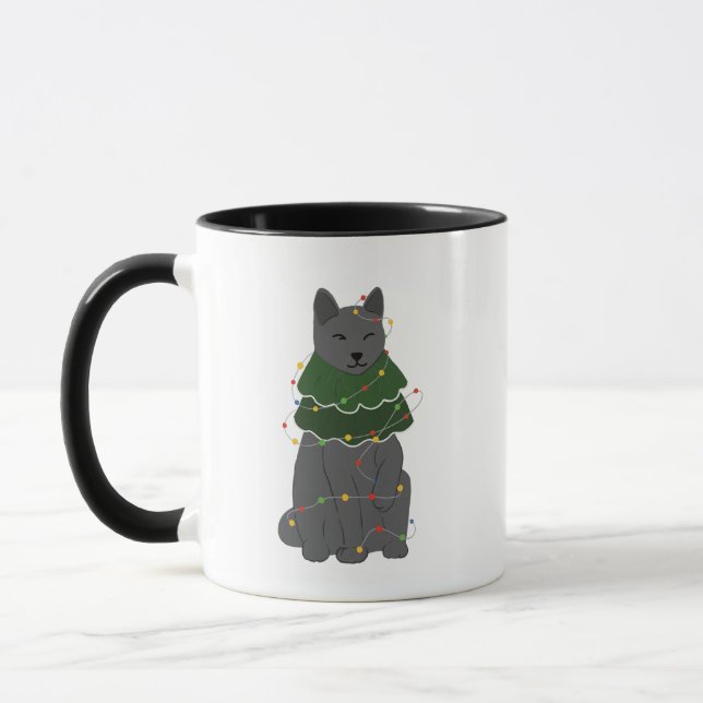 Taza Gato de árbol de Navidad (Izquierda)