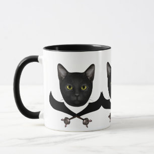 Taza Gato de bandera pirata
