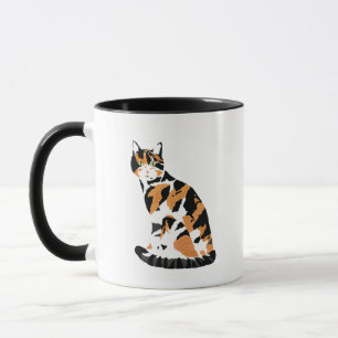 Taza Gato de Calico sentado