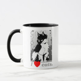 Taza Gato de corazón