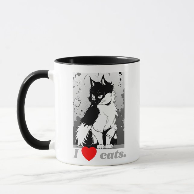 Taza Gato de corazón (Izquierda)