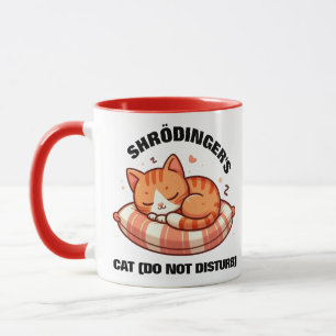 Taza Gato de Divertido Cute Shrodinger (No molestar)