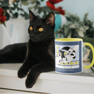 Taza Gato de esmoquin juguetón Caos de papel higiénico 