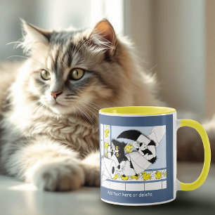 Taza Gato de esmoquin juguetón Caos de papel higiénico 