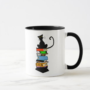 Taza Gato de la biblioteca