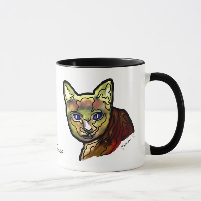 Taza Gato de las abrazos (Derecha)