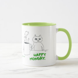 Taza Gato de lunes cómico
