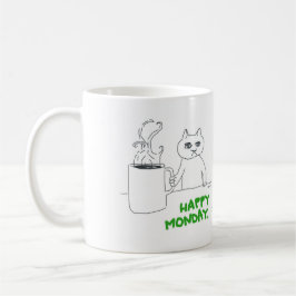 Taza Gato de lunes cómico