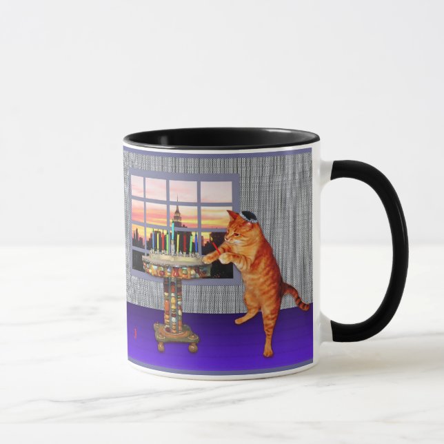 Taza Gato de Menorah (Derecha)