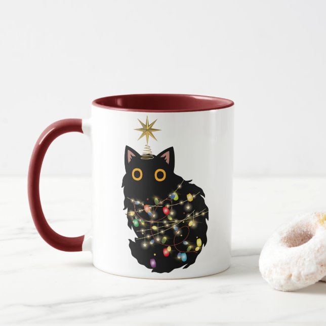 Taza Gato de navidades (Con donut)